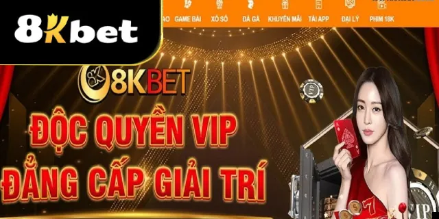 Giao diện casino 8kbet thân thiện với người dùng