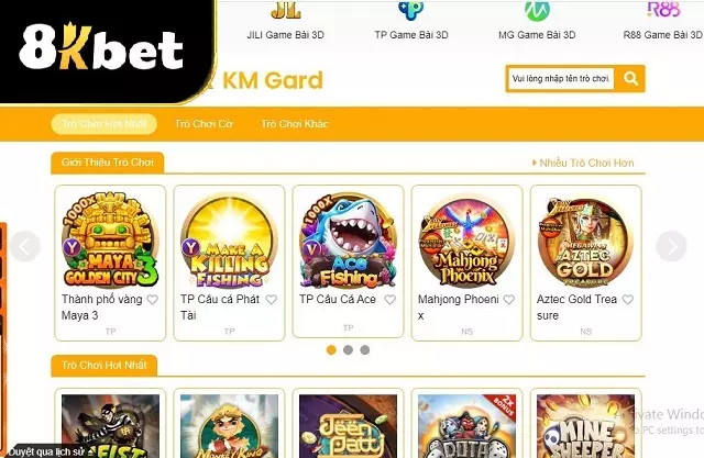 Loạt game bài 3D hot tại sảnh KM 8Kbet