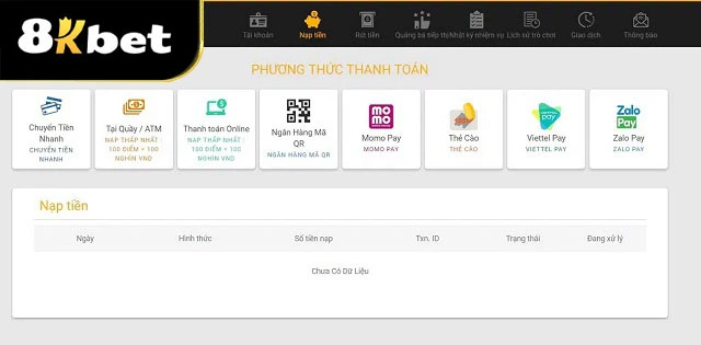Lựa chọn phương thức nạp phù hợp